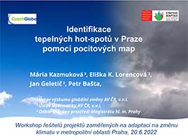 Identifikace tepelných hot-spotů v Praze pomocí pocitových map