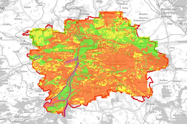 Vsakovací mapy hl. m. Prahy